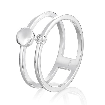 Серебряное кольцо с цирконием (S002511)